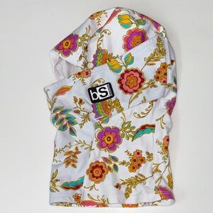 Kids Blackstrap White Floral Pattern Balaclava